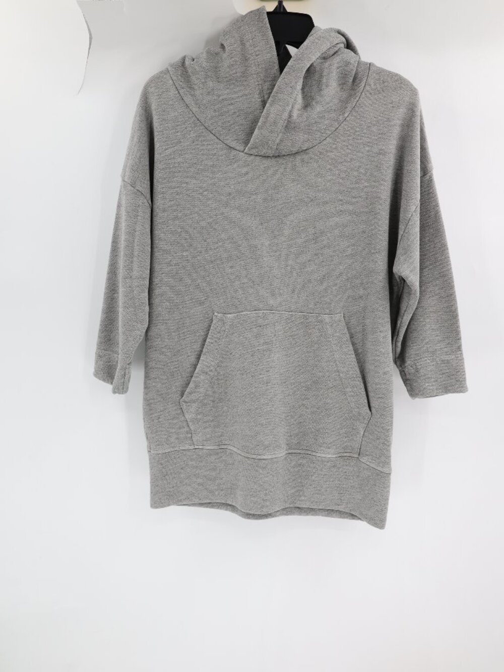 James Perse Hoodie Womens 1 Gray 3/4 Sleeve sweatshirt pullover french terry top